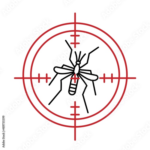 Anti mosquito sign. Insect protection icon. Vector illustration