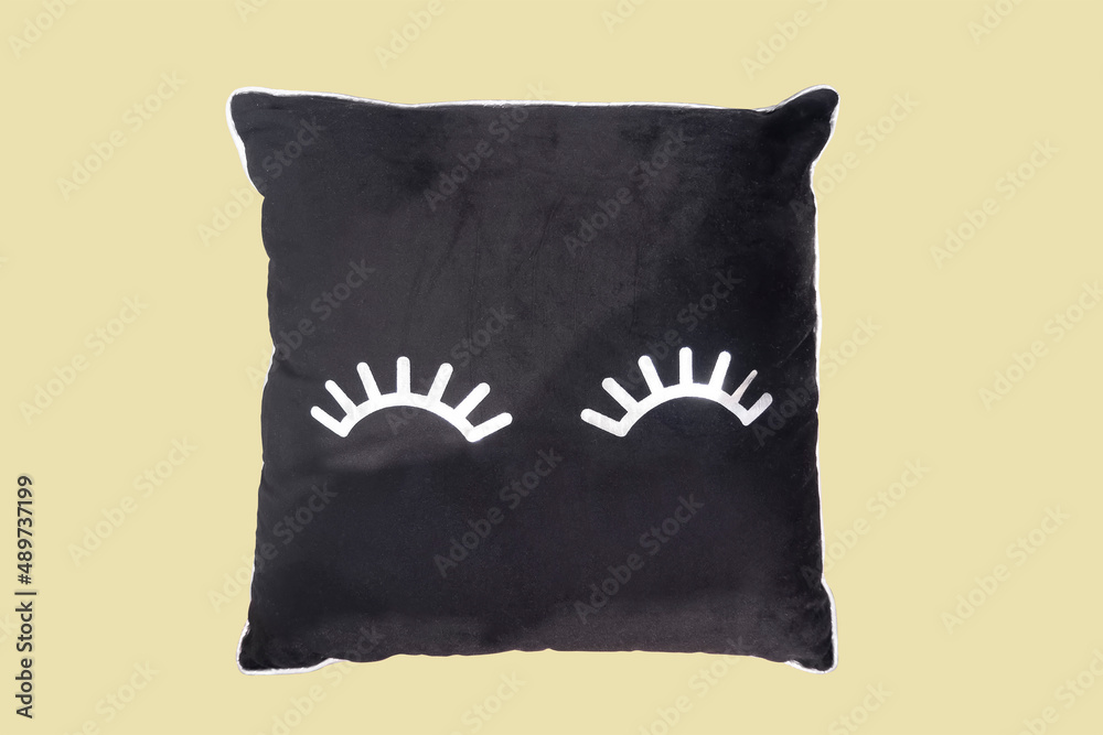 Black decorative pillow