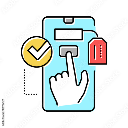 choosing product color icon vector illustration