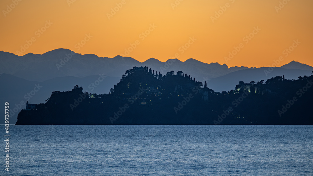 Portofino at the sunset