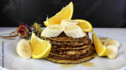 Hotcakes de Avena, Plátano y Naranja, desayuno saludable!!