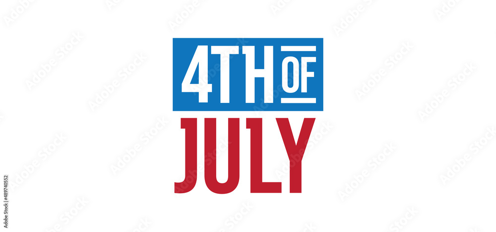 Fototapeta premium Happy USA Independence Day 4th of July. Greeting card and poster Design. United States of America patriotic national festivities.