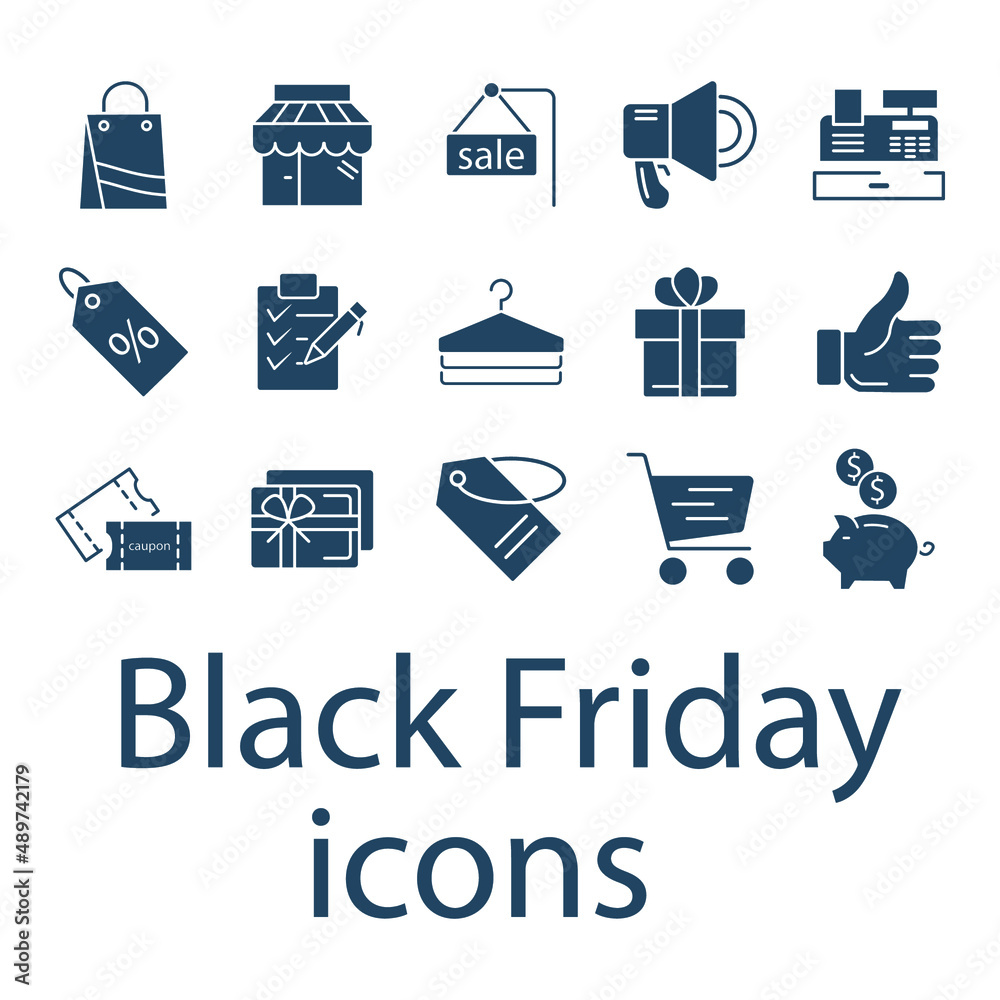 Black Friday Big Sale icons set . Black Friday Big Sale pack symbol vector elements for infographic web Black Friday Big Sale icons set . Black Friday Big Sale pack symbol vector elements for infographic web
