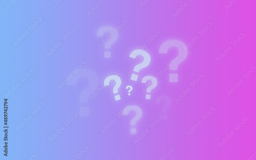 various sized and aligned question marks against a colorful pink blue gradient background various sized and aligned question marks against a colorful pink blue gradient background