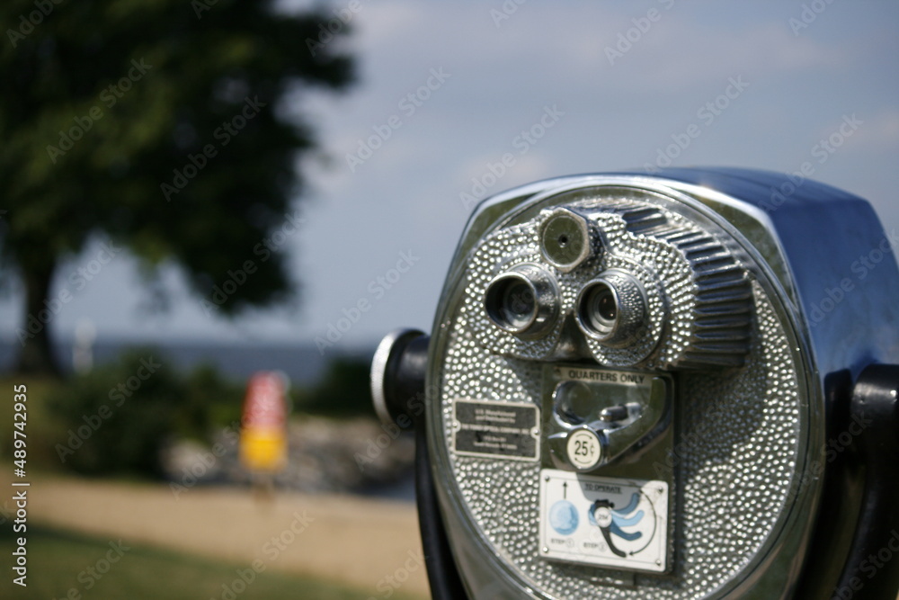 coin operated binoculars on the beach coin operated binoculars on the beach