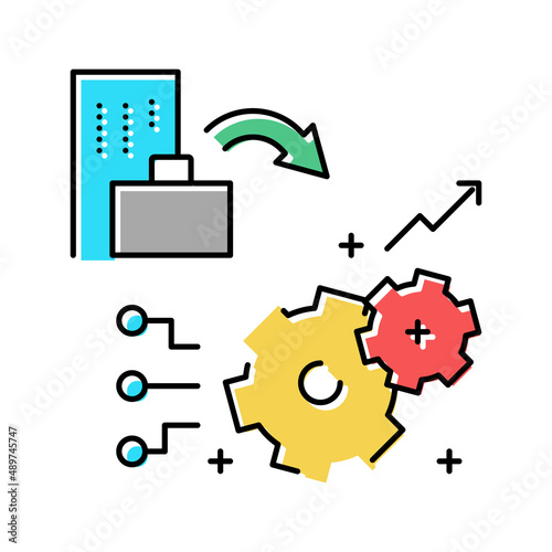 experience benefits color icon vector illustration