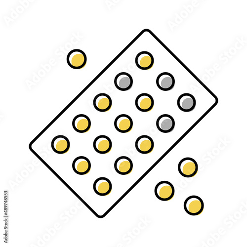drug homeopathy package color icon vector illustration