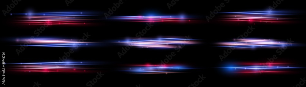 Red blue special effect light, speed police line