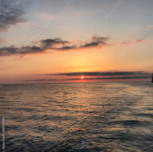 sunset in the sea