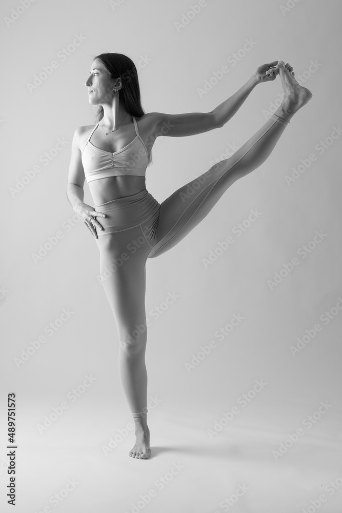 Fototapeta premium Standing Hand To Big Toe Pose. Yoga Posture (Asana)