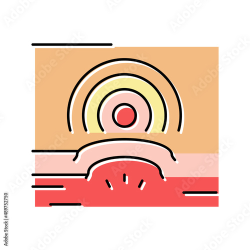 pain health problem color icon vector illustration