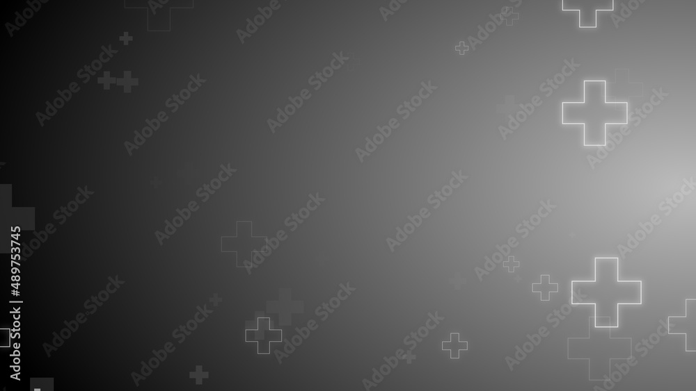 Medical health cross neon light shapes pattern on black background. Medical health cross neon light shapes pattern on black background.
