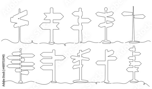 Road Direction Sign Icon