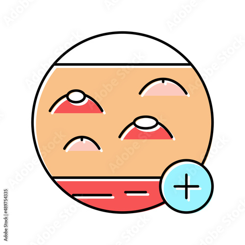 acne clinic color icon vector illustration
