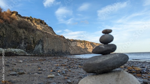 Photography zen stones on the beach