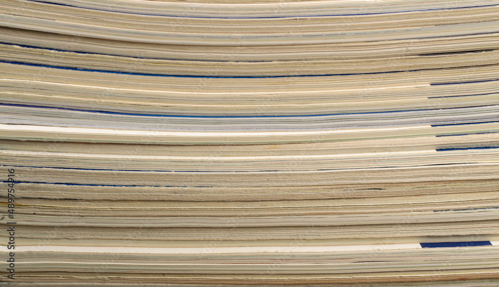 Book Stack Texture Background, Old Magazine Edges Book Stack Texture Background, Old Magazine Edges