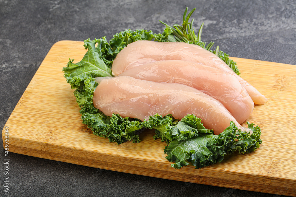 Raw small chicken fillet for cooking Raw small chicken fillet for cooking
