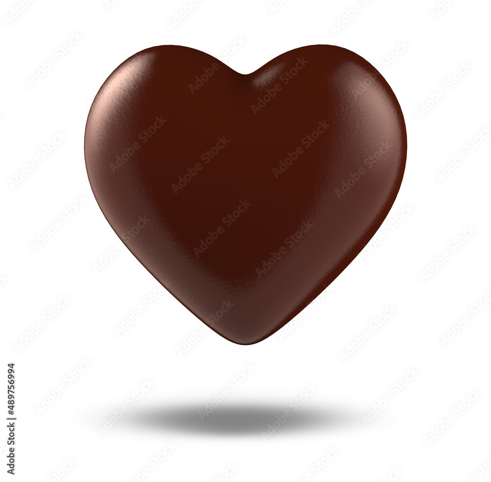 Heart chocolate coffee brown color shape isolated on white background. Close up object with clipping path. Food and valentines day concept. Heart chocolate coffee brown color shape isolated on white background. Close up object with clipping path. Food and valentines day concept.