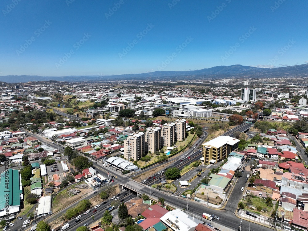 Aerial View of the Circumvalacion in San Jose, Costa Rica
