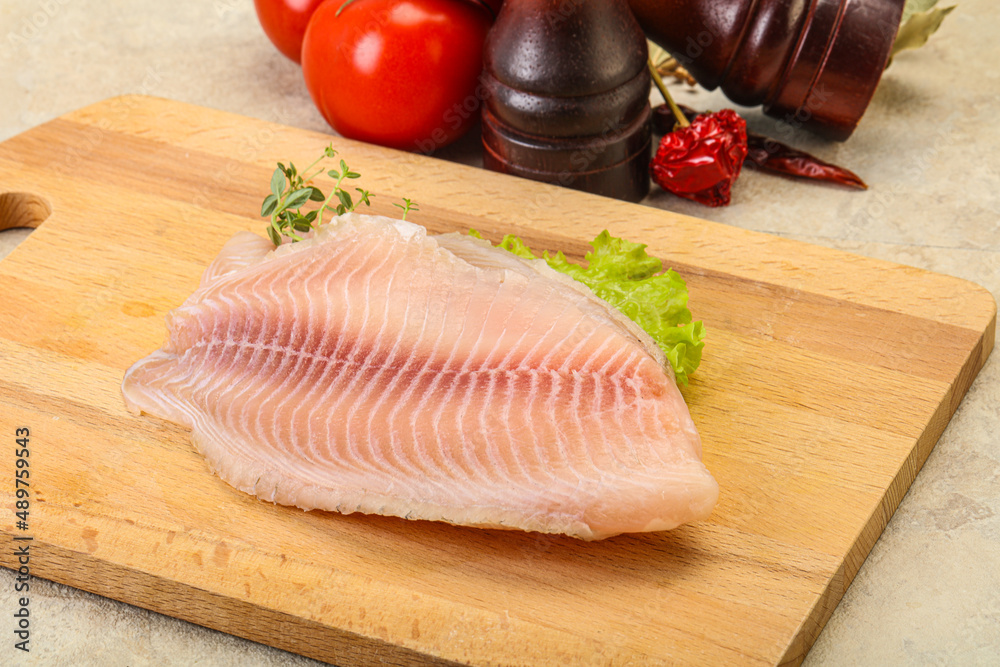 Raw tilapia fish for cooking Raw tilapia fish for cooking