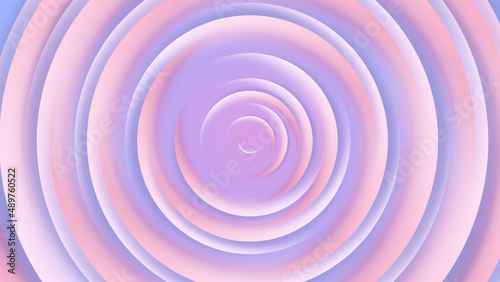 Pink purple circles abstract background.3D illustration with paper cut style.
