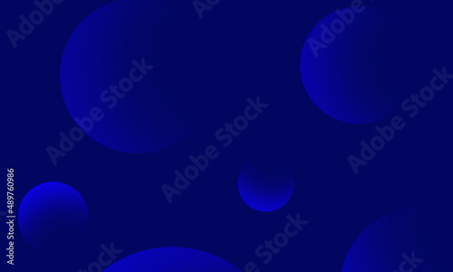 Blue circles gradient on blue dark abstract background. Modern graphic design element.