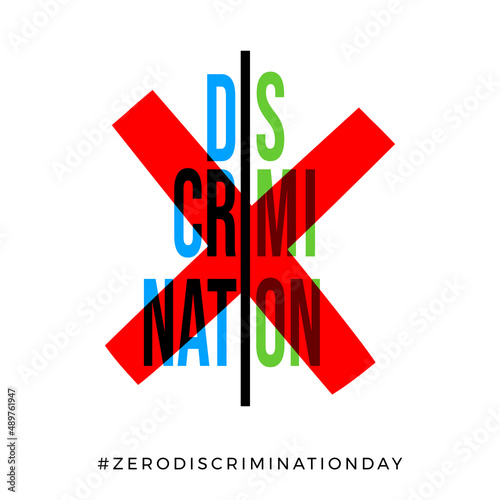 Tableau sur toile a design for celebrating zero discrimination day, march 1st
