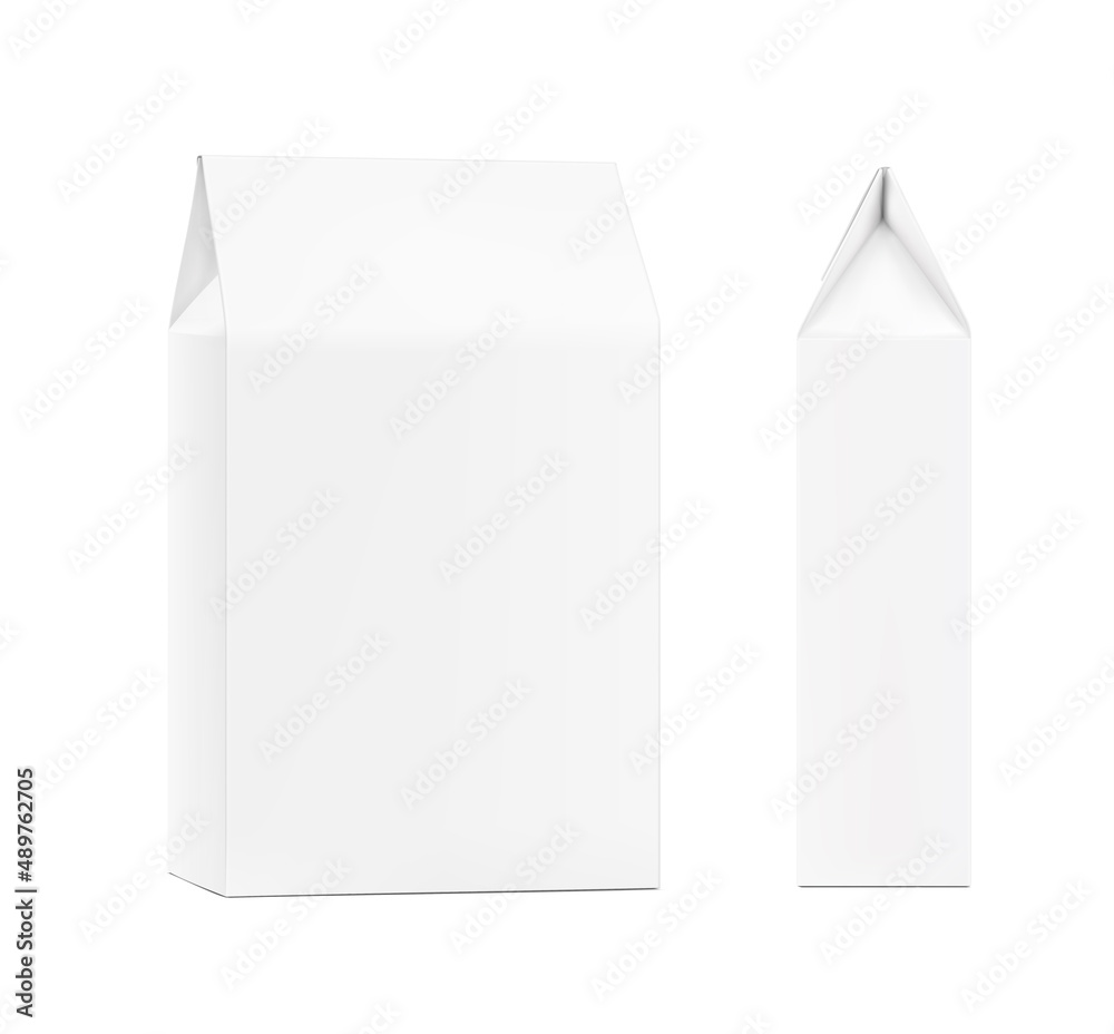 Realistic cardboard box mockup with a narrowed top. Perspective view. Vector illustration isolated on white background. Can be use for food, medicine, cosmetic and etc. EPS10. Realistic cardboard box mockup with a narrowed top. Perspective view. Vector illustration isolated on white background. Can be use for food, medicine, cosmetic and etc. EPS10.