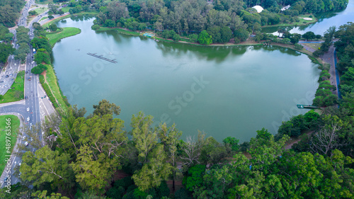 Картината върху платно Aerial view of Ibirapuera Park in São Paulo, Brazil