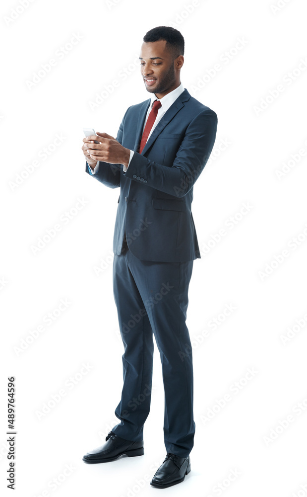 Lets schedule a meeting. A handsome young businessman isolated on white while using his mobile. Lets schedule a meeting. A handsome young businessman isolated on white while using his mobile.
