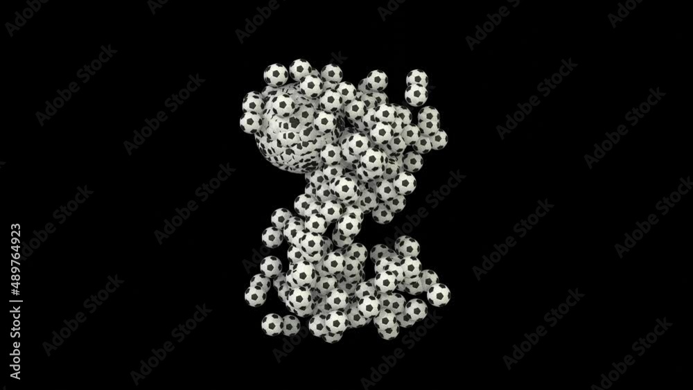 Animation of Morphing Soccer Balls / Footballs - Letter Z Animation of Morphing Soccer Balls / Footballs - Letter Z