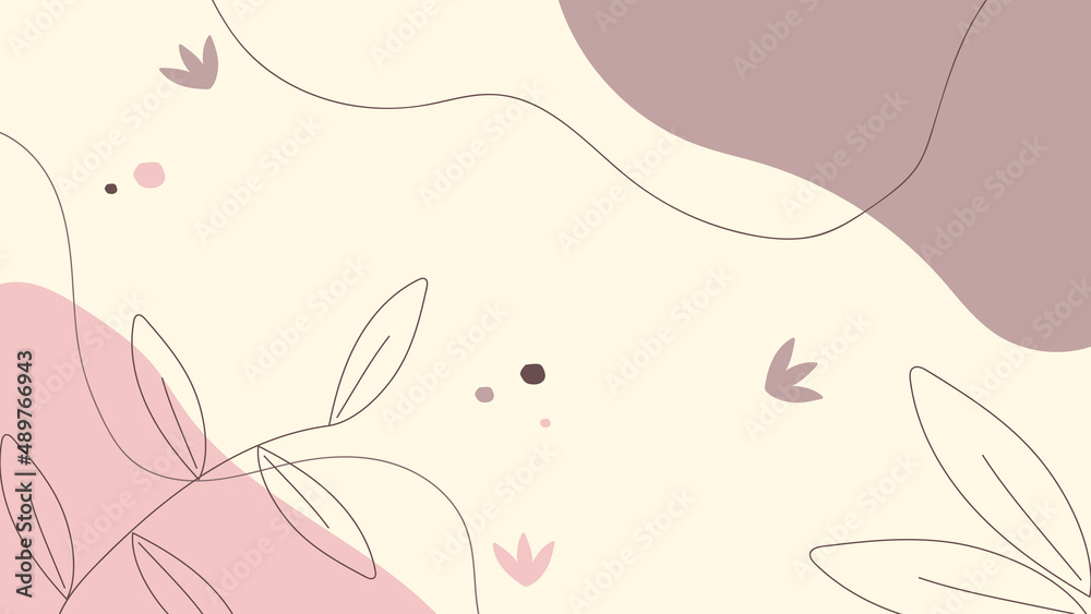 minimal hand drawn background in pastel color. vector illustration