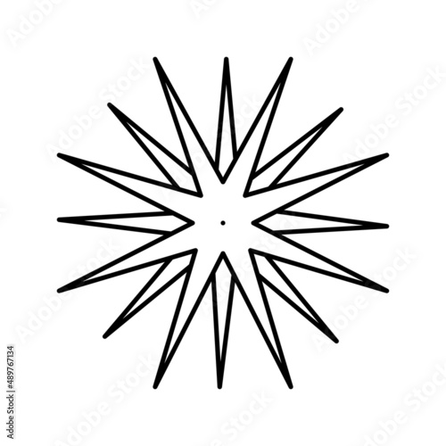 sea urchin line icon vector illustration