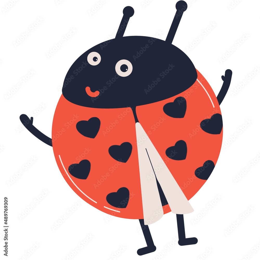 Obraz premium ladybug cartoon