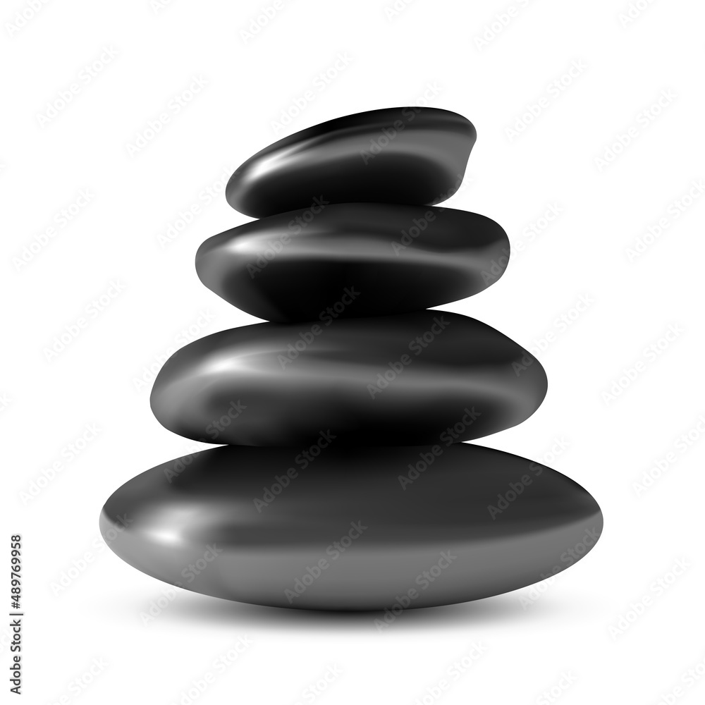 Spa black stones vector illustration Spa black stones vector illustration
