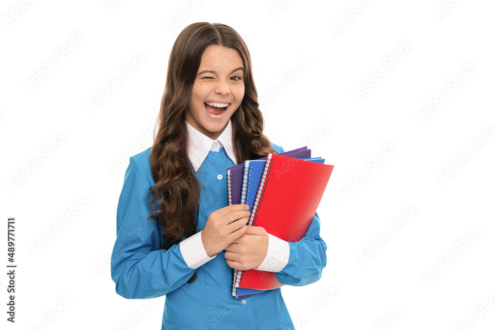 childhood development. kid with homework. teenager student isolated on white. childhood development. kid with homework. teenager student isolated on white.