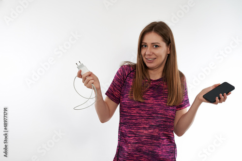 girl on white background