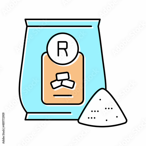 rice flour package color icon vector illustration