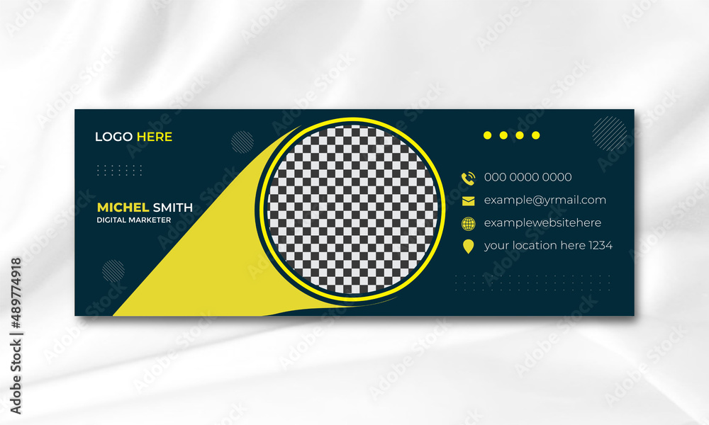 Professional Facebook Cover Email signature or email footer and