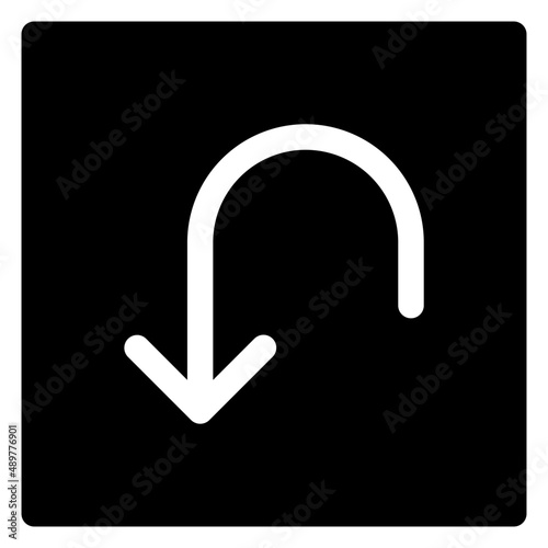 turn back glyph icon