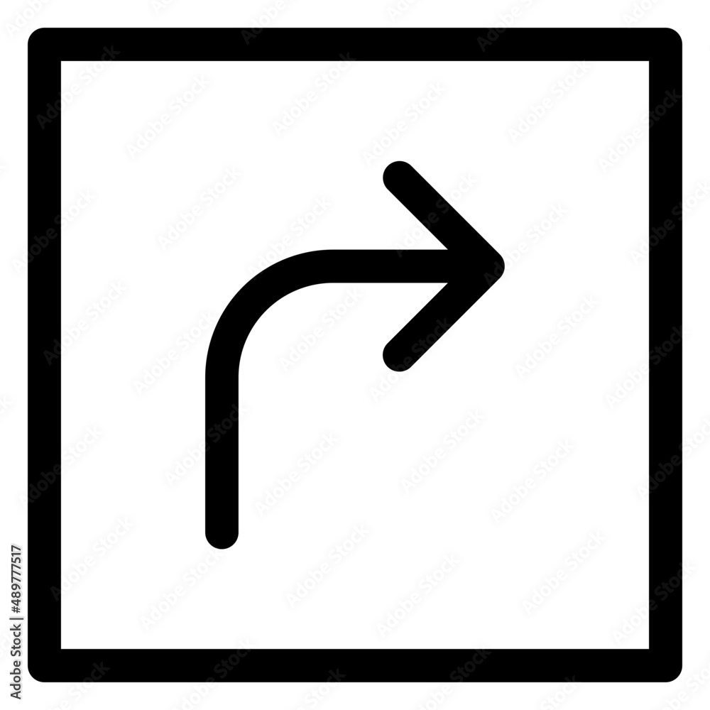 turn right line icon turn right line icon
