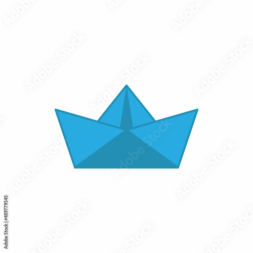 Paper boat icon design template illustration vector