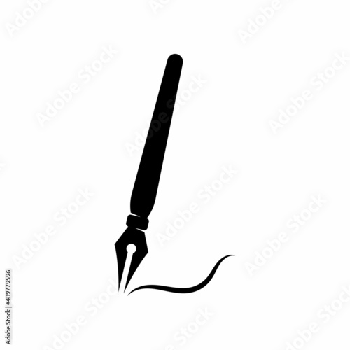 Fountain pen icon design template illustration vector