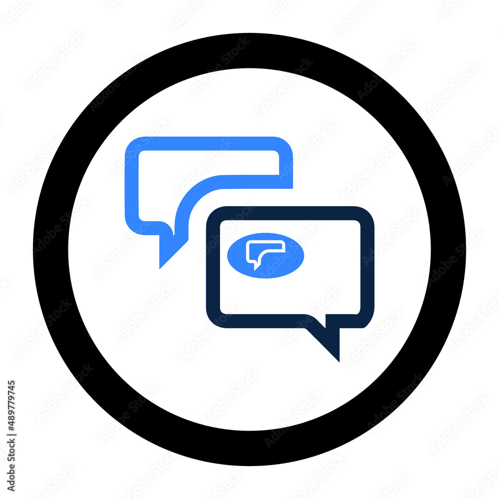 Chatting dialog and message icon Chatting dialog and message icon