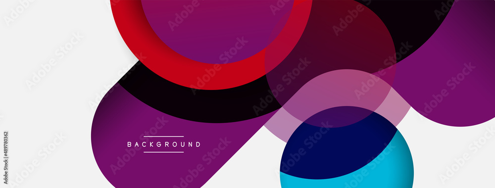Vector round shapes circles minimal geometric background. Vector illustration for wallpaper banner background or landing page Vector round shapes circles minimal geometric background. Vector illustration for wallpaper banner background or landing page