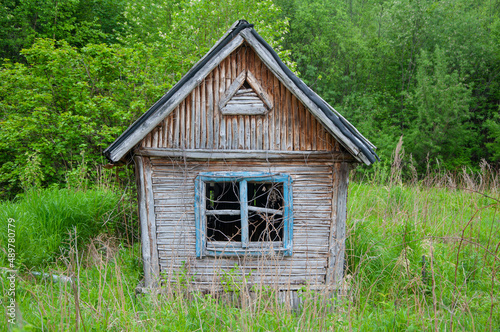 Old abandoned house made of wood