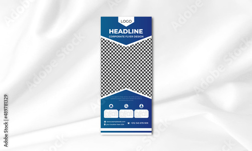 professional Creative Modern Digital Marketing Agency Roll-Up Banner template vector design with photo