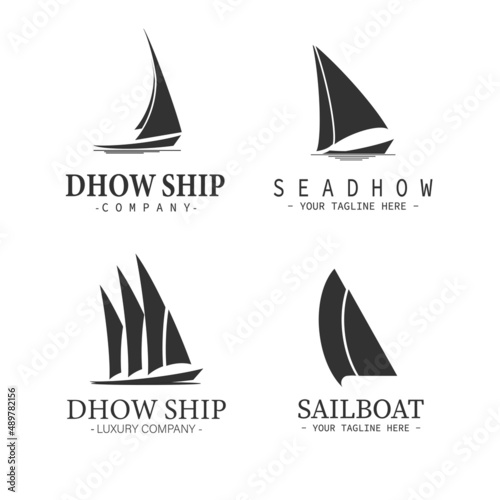 Dhow ships Company logo pack inspiration design