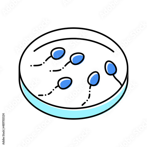 sperm preparation color icon vector illustration