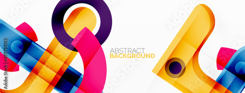 Color geometric stripes, lines abstract background. Minimal geometric template for wallpaper, banner, presentation